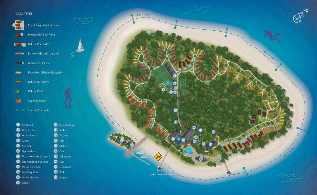 ia menawarkan maldives resort peta