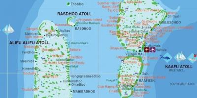 Peta maldives pelancong