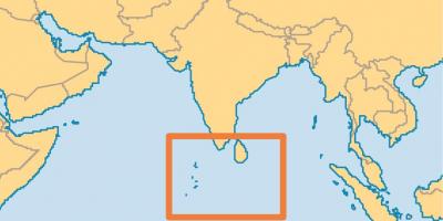 Maldives pulau lokasi di peta dunia