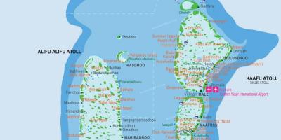 Maldives pulau peta lokasi